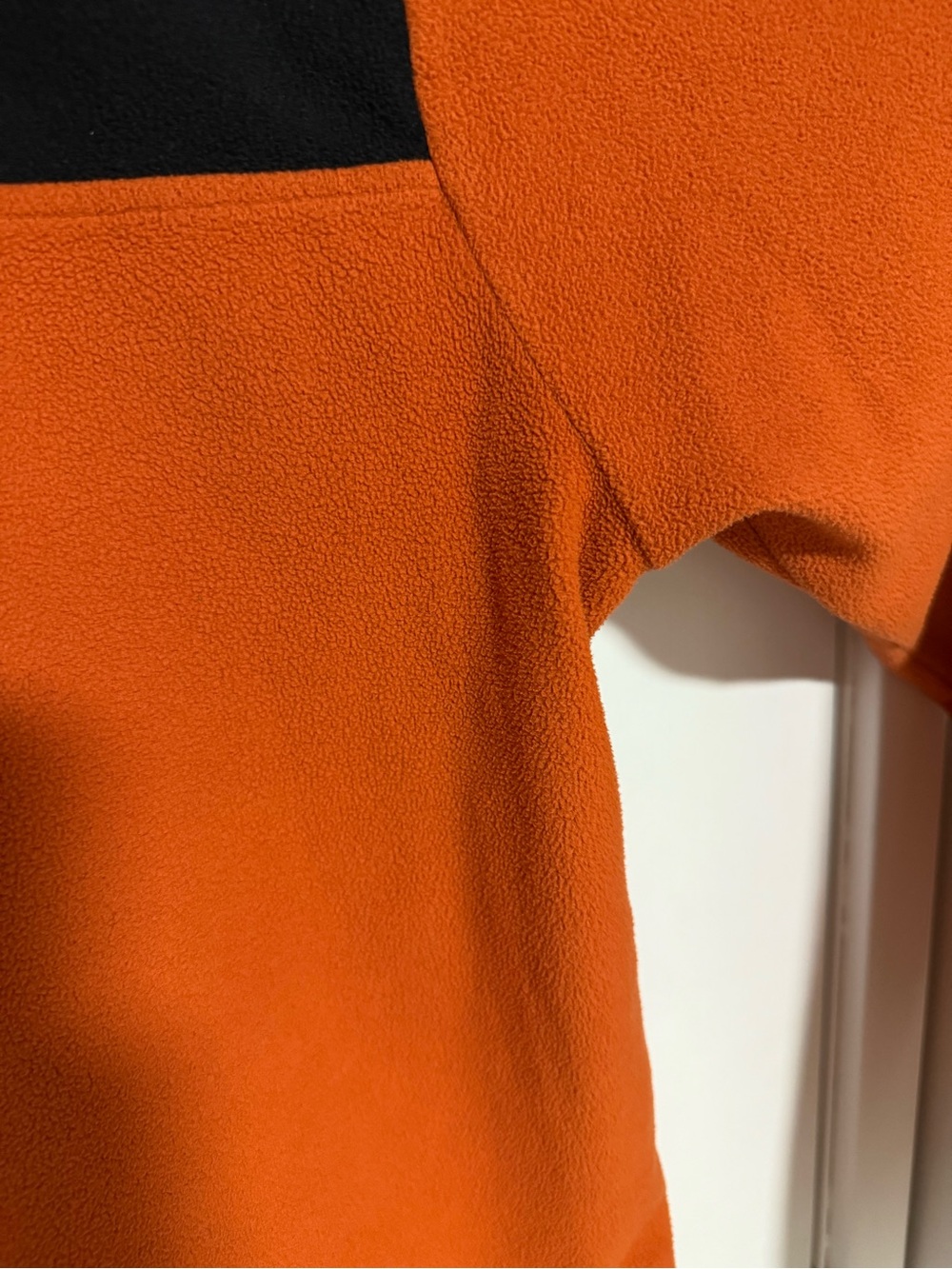 The North Face Men's Red and Black Snap-Button Fleece Pullover - Picture 4 of 5